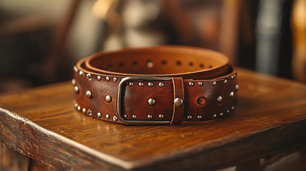 Guide d'Achat : Ceinture Cloutée pour Homme Grande Taille en Cuir Noir avec Livraison Gratuite